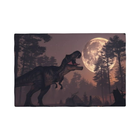 

Placemats Set of 4 / 6 Dinosaur Moonlit Forest Placemats for Dining Table Indoor/Outdoors Heat Resistant Washable Placemats 18 x 12