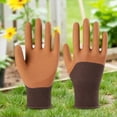 thumbnail image 5 of Gardening Gloves Thickened Latex Coated Thorn-Proof Working Glove Wear-Resistant Work Mitts for Digging Planting Weeding (Mustard Yellow), 5 of 10
