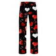 thumbnail image 4 of JIUKE Plus Size Pajama Pants for Women Elastic Waisted Wide Leg Comfy Loose Loungewear Printed Pjs Bottoms, 4 of 4