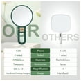thumbnail image 4 of 30x Magnifying Mirror, Travel Hand Mirrors with Handle, Double Side Handheld Mirror with 1X 30X Magnification, Hand Held Foldable Travel Mirror for Makeup (Green), 4 of 7
