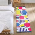 thumbnail image 3 of Yayeee Runner Rug for Bedroom 2'x6' Machine Washable Hallway Non Slip Mat, Red Retro Shapes, 3 of 8