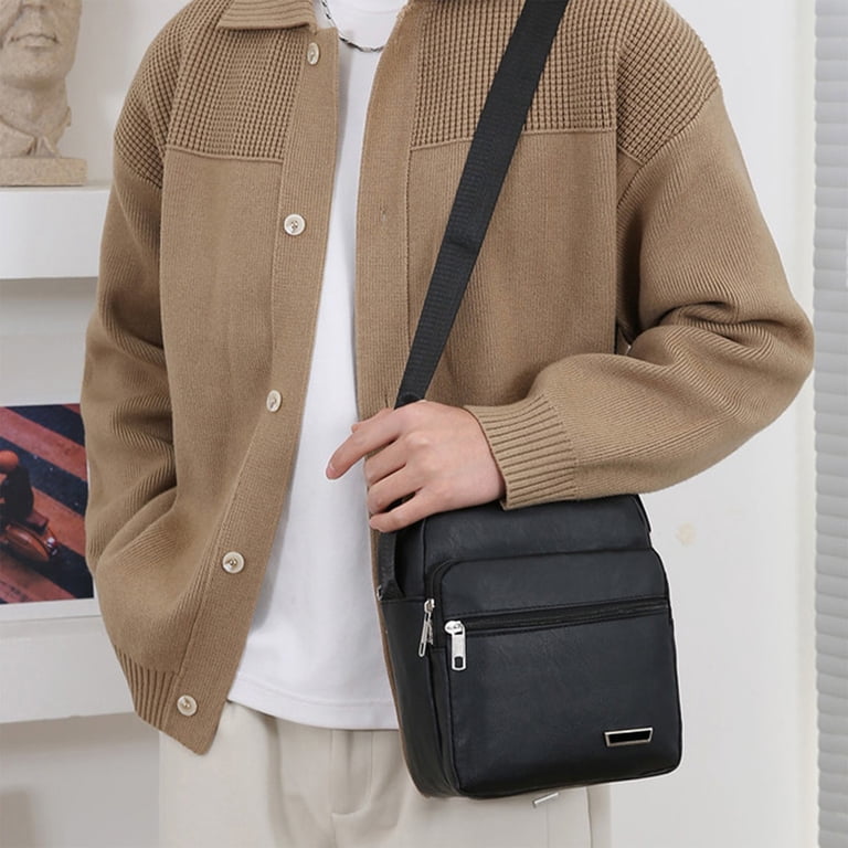 TFYZYY PU Leather Sling Bag Crossbody Backpack for Men and 