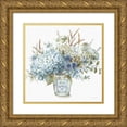 thumbnail image 1 of Audit, Lisa 15x15 Gold Ornate Wood Framed with Double Matting Museum Art Print Titled - Bohemian Blue 02B, 1 of 4