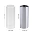 thumbnail image 4 of 4 Pcs 60MM Glass Slide and Stainless Steel Slide Medium Bottleneck Slide for Guitar Bass (Transparent And Silver), 4 of 7
