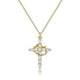 thumbnail image 1 of Gold Cross Necklace with Crown Charm for Women Trendy Dainty 18K Gold Plated, 1 of 5