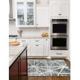 thumbnail image 5 of Unique Loom Matrix Trellis Collection Area Rug - Geometric (3' x 10' Runner Gray/Ivory), 5 of 7