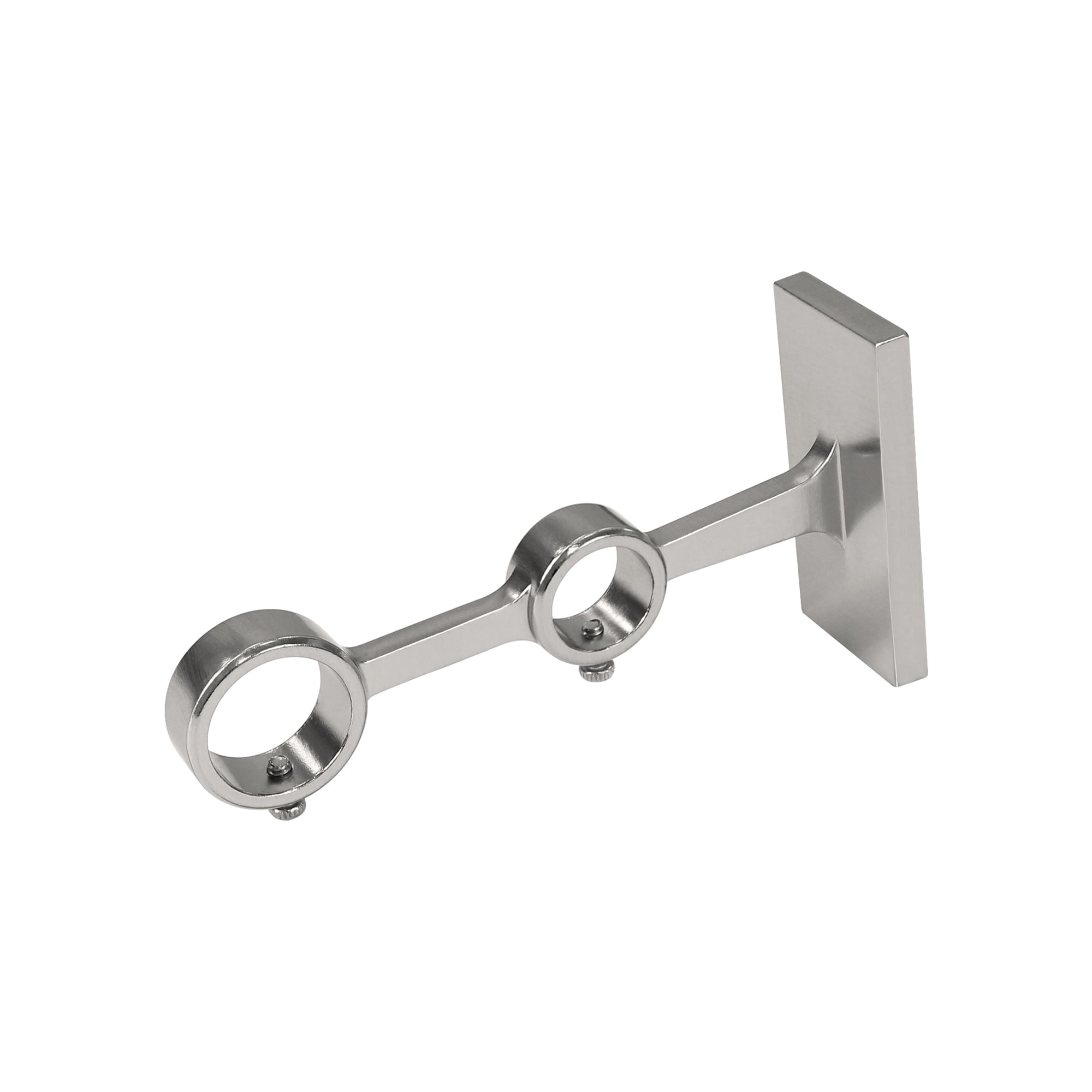 Lumi Home Furnishings Non-Adjustable Double Curtain Rod Brackets 1 in. (3-Piece)