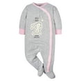 Gerber Baby Girl Sleep 'n Play Footed Pajamas, 4Pack