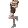 thumbnail image 7 of hirigin Women's Stretch Leg Warmers, Knee High Slouchy Socks Solid Color Boot Cuffs Costume Accessory, 7 of 7