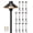Black, variant on 12 Pack Low Voltage Landscape Lighting, Aluminum 12V Pathway Lights with 14 G4 Bulbs, Waterproof Oil Rubbed Bronze Color Wired Path Lights with Connectors for Walkway Yard Garden