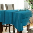 thumbnail image 3 of Summer Starfish Blue Wooden Rectangle Tablecloth, Dust Proof Anti Wrinkle Wipeable Table Cloth Tabletop for of Dinner Kitchen Wedding Holiday Party 60"x90" Home Decor, 3 of 7