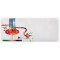 thumbnail image 1 of Guitar Kitchen Mat, Colorful Polygonal Musical Instrument Strings Butterflies Nature Themed Elements, Plush Decorative Kitchen Mat with Non Slip Backing, 47" X 19", Multicolor, by Ambesonne, 1 of 1