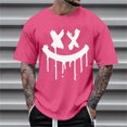 thumbnail image 2 of JAJAHO Men's Graphic T-Shirt Summer Funny Print Casual Streetwear Short Sleeve Crew Neck Loose Fit Tees Shirt Soft Tops, 2 of 4