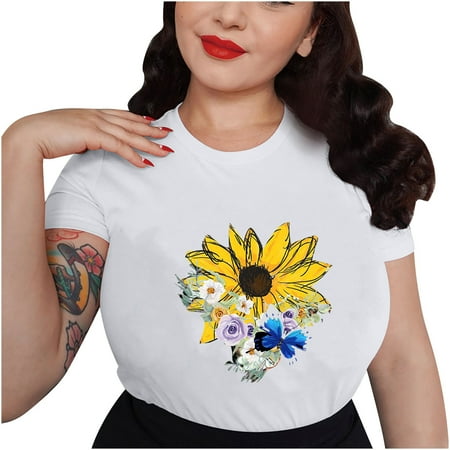 

Oversized T Shirts for Women Sexy Casual Round Neck Corset Tops Short Sleeve Print Button Down Shirt