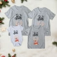 thumbnail image 2 of mgoYE Dad Christmas Family Matching Pajamas Papa Xmas Father Short Sleeve T-Shirt(Grey,XL), 2 of 8