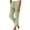 7# Green, variant on Petite Pants Women Linen Elastic Drawstring Waist Straight Leg Tapered Pant Lightweight Breathable Trousers