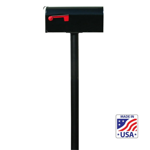The Hanford SINGLE mailbox post system, Black - HPST1-US-000-E1