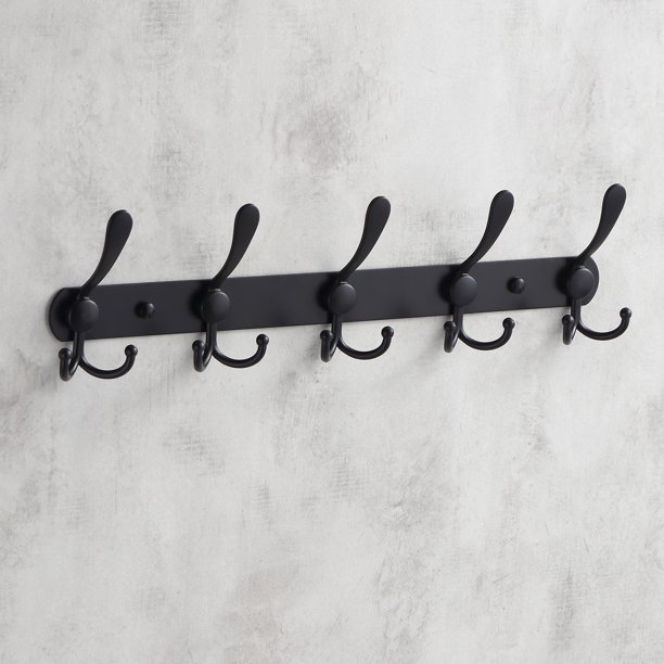 Gancho grande de acero inoxidable de tres ganchos para el hogar, cocina, sala de estar, dormitorio, puerta de la fila trasera, gancho para abrigos de baño