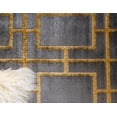 thumbnail image 3 of Marilyn Monroe Runner Geometric Modern Area Rug, Gray/Gold, 2" x 10", 3 of 8