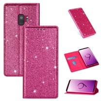 Samsung Galaxy S9 Wallet Case, Dteck Bling Slim PU Leather Magnetic Flip Folio Stand Case Cover Built-in One Card Holder For Samsung Galaxy S9, Rose