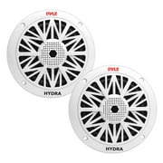 Pyle PLMR62 6.5 Inch 200 Watt Water Resistant Marine Speakers, White (1 Pair)