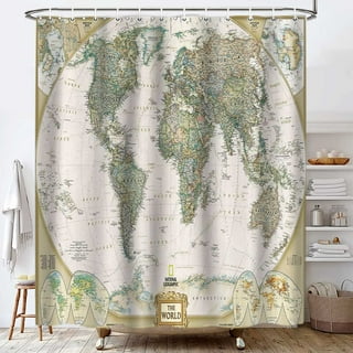 Map The World Shower Curtain