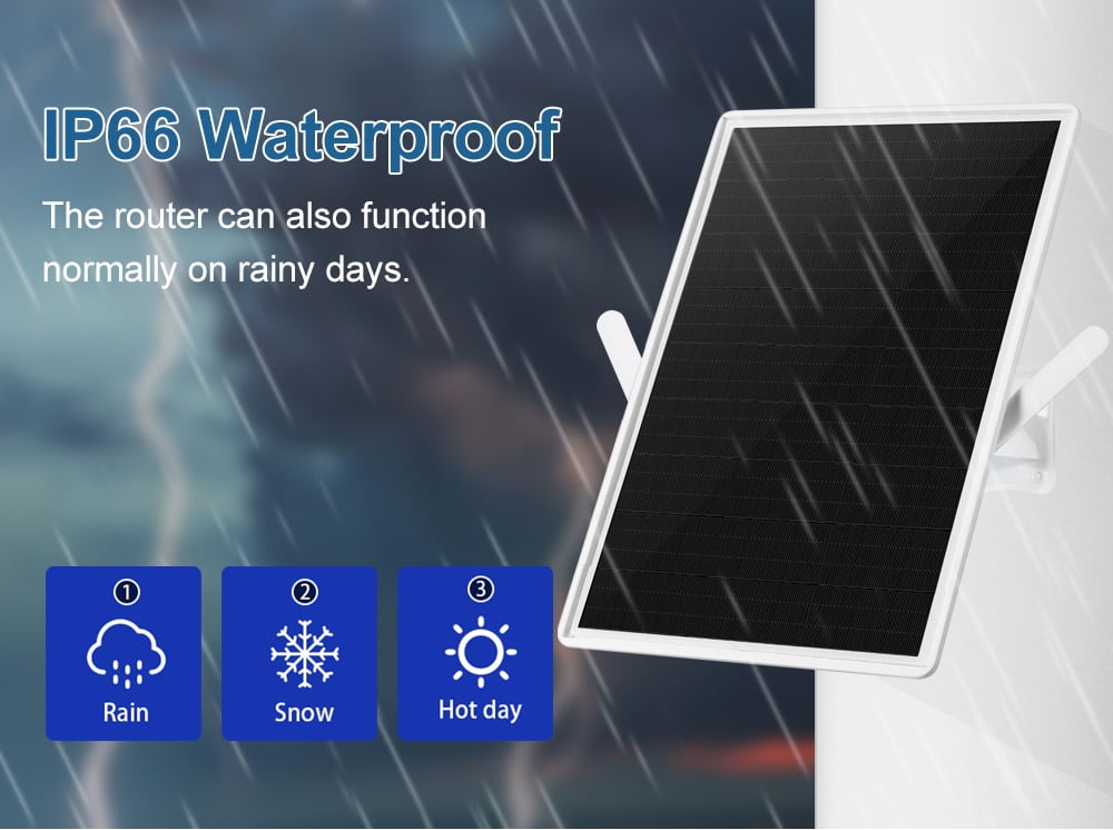 DIDSeth 4G Solar Router with Solar Panel 15W 25000mAh Battery Signal Booster IP66 Wireless 4G WiFi Amplifier Range Extender 5V