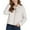 White, variant on Fall Jackets For Women Zipper Lapel Cropped With Pocket Fashion Solid Casual Shackets Clothing