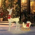 thumbnail image 2 of Outsunny Light Up Reindeer Christmas Decoration with 170 LED Lights, 2 of 10