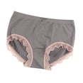 thumbnail image 2 of HUPOM No Show Panties Panties In Clothing High Waist Activewear Tie Seamless Waistband Gray F, 2 of 4