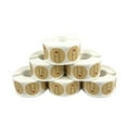 thumbnail image 3 of rollo de pegatinas de papel kraft hechas a mano con letras de amor, ideal para decorar fiestas (1 rollo, 500 pegatinas), 3 of 7