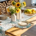 thumbnail image 4 of Teal Coastal Crab Round 15 Inch Placemats Set of 2, Vintage Summer Beach Nautical Coral HeatResistant Non Slip Place Mats for Dining Table, Wipeable Braided Kitchen Table Mats for Housewarming, 4 of 9