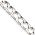 thumbnail image 1 of Sterling Silver 6.75mm Flat Open Curb Chain (20 X 6.75) Made In Italy qfoc250-20, 1 of 5