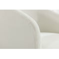 thumbnail image 5 of NEW Chenille Fabric Swivel Accent Armchair Barrel Chair With Black Powder Coating Metal Ring,Ivory, 5 of 8