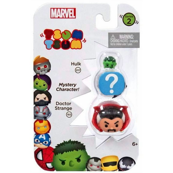 Marvel Tsum Tsum Series 2 Hulk & Doctor Strange Mini Figures, 3 Pack