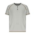 thumbnail image 4 of cfhntfmh Henley Shirts for Men Basic Summer Tee Shirts Short Sleeve Slim Fit Henley Muscle Tshirts Button Tee Shirts, 4 of 6