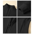 thumbnail image 5 of Breezora Women's Stand Collar Slim Fit Long Sleeve Jacket with Full Zip and Side Pockets for Casual Outerwear XL Size Black, 5 of 7