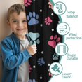 thumbnail image 3 of Blackout Kids Curtains,Black Dog Paw Footprint Childrens Insulated Curtains Set Of 2,Bedroom Essentials,Toddler Room Decor 42"x54"(106x137cm), 3 of 4