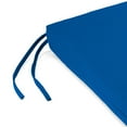 thumbnail image 5 of Jordan Manufacturing 18" x 19" Royal Blue Solid Rectangular Outdoor Chair Pad Seat Cushion with Ties and Hanger Loop (2 Pack), 5 of 10
