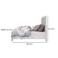 thumbnail image 6 of Benjara Queen Bed with Channel Tufted Fabric Padding- White and Gray, 6 of 6