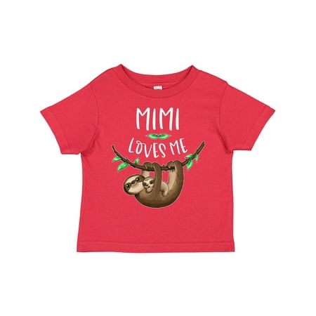 

Inktastic Mimi Loves Me Cute Sloth and Baby Gift Toddler Boy or Toddler Girl T-Shirt