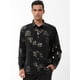 thumbnail image 3 of Lars Amadeus Camisas con estampado floral de rosas doradas para hombre Camisa de fiesta de graduación de manga larga ajustada Negro S Unique Bargains Camisas, 3 of 6