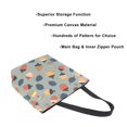 thumbnail image 3 of FORMRS Womens Canvas Tote Bag with Zipper Inner Pocket Shoulder Handbag, Gray Acorns Pattern, 3 of 7