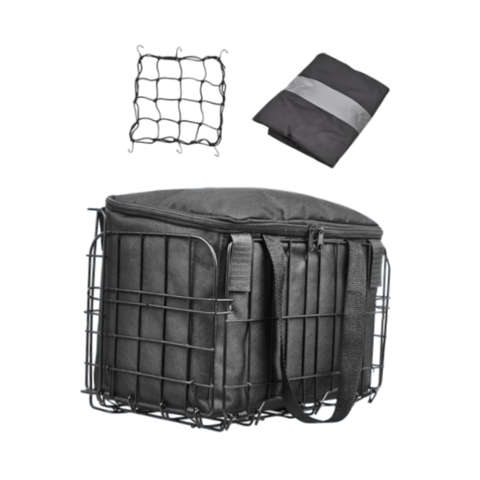 harayaa Bike Basket Front Rear with Reflective Waterproof Cover Bike Luggage Rack Basket