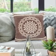 thumbnail image 4 of LR Home Floral Medallion Throw Pillow with Striped Border, 4 of 10