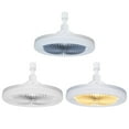 thumbnail image 2 of E27 Ceiling Fan With Lights Enclosed Low Fan Light Ceiling Light With Fan Hidden Fan Delier Gimbal Lamp Three Color Dimming, 2 of 3