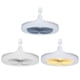 thumbnail image 1 of Ventilador de techo E27 con luz - Ventilador de aspas ocultas ajustable de 3 velocidades y luz LED regulable de 3 colores, mando a distancia, repelente de mosquitos, temporizador, 1 of 1