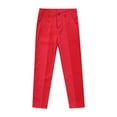thumbnail image 2 of NAISIBABY Boys School Uniform Pants, Flat Front Straight Leg with Pockets Pull On Dressy Pants Red 4T, 2 of 3