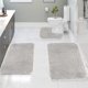 thumbnail image 1 of Set de alfombras antideslizantes de baño de 3 piezas, terciopelo suave y absorbente lavable en máquina, 1 of 8