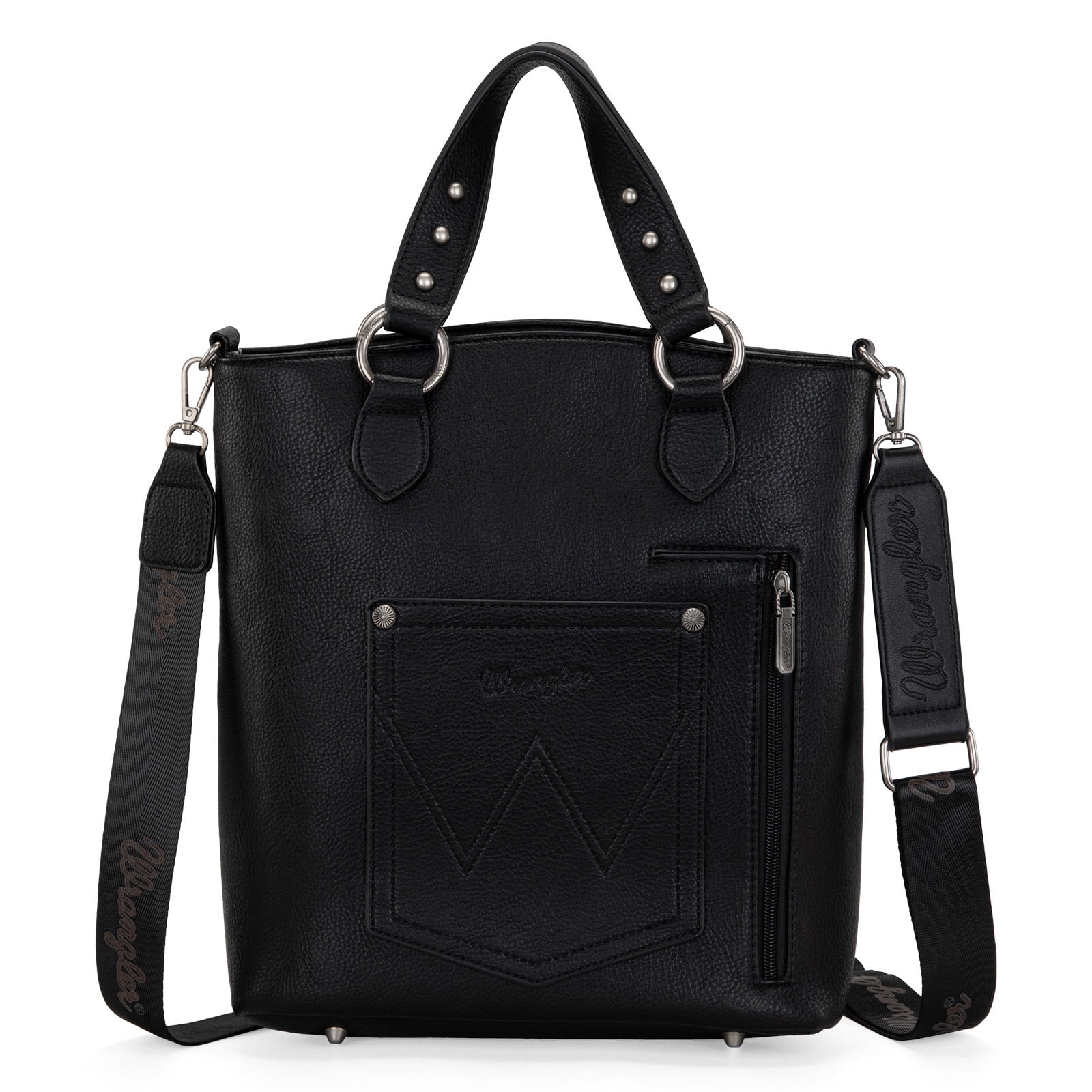 Wrangler Tote Bag for Women Large Crossbody Purses Western Designer Handbags, Black